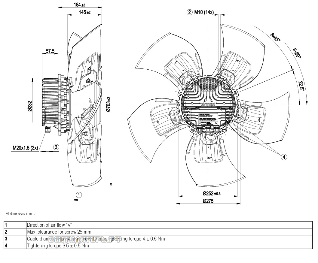Габаритные размеры A3G710-AS30-01