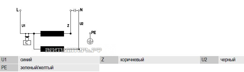 Схема A4E300-AS72-01 подключения