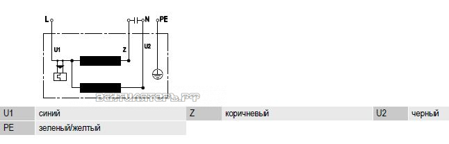 Схема W2E250-CM06-01 подключения