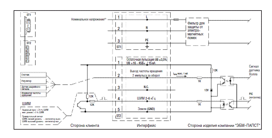Схема электрического подключения