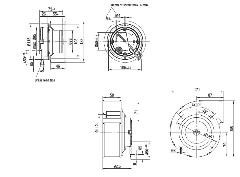 Габаритные размеры R3G 133-AD11-02