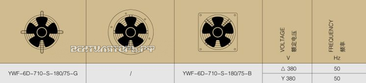 Варианты исполнения Weiguang YWF-6D-710-B-180/75-B Варианты исполнения Weiguang YWF-6D-710-B-180/75-B